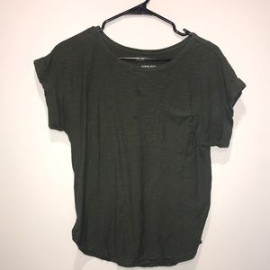 Crew Neck Casual Top with Front Pocket